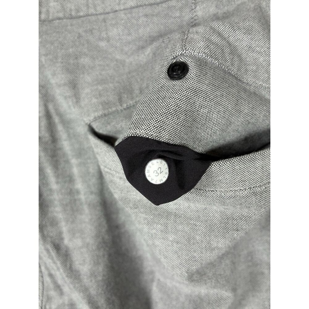 Lululemon Commission Shorts 32 Gray Qwick Oxford 11 Relaxed Fit Mens Golf Chino - Picture 4 of 5